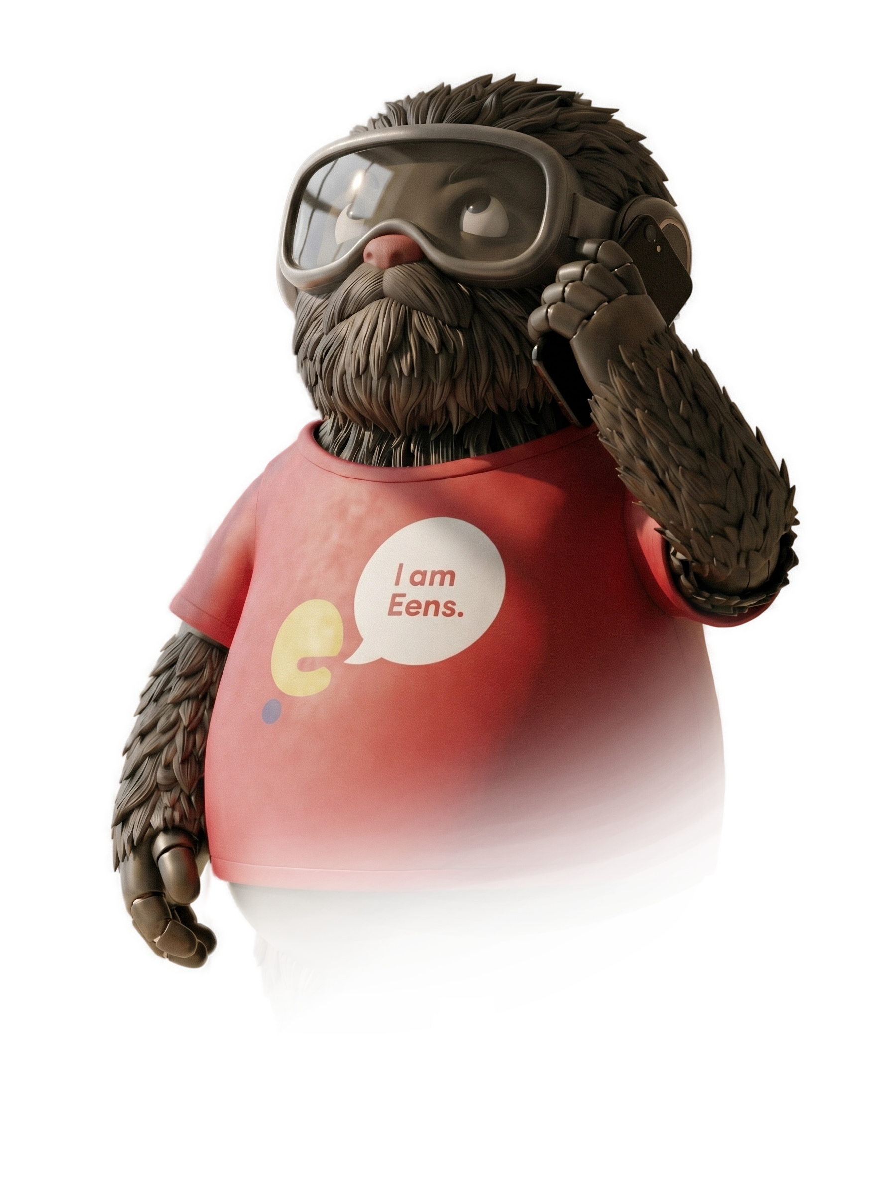 Creative character with goggles